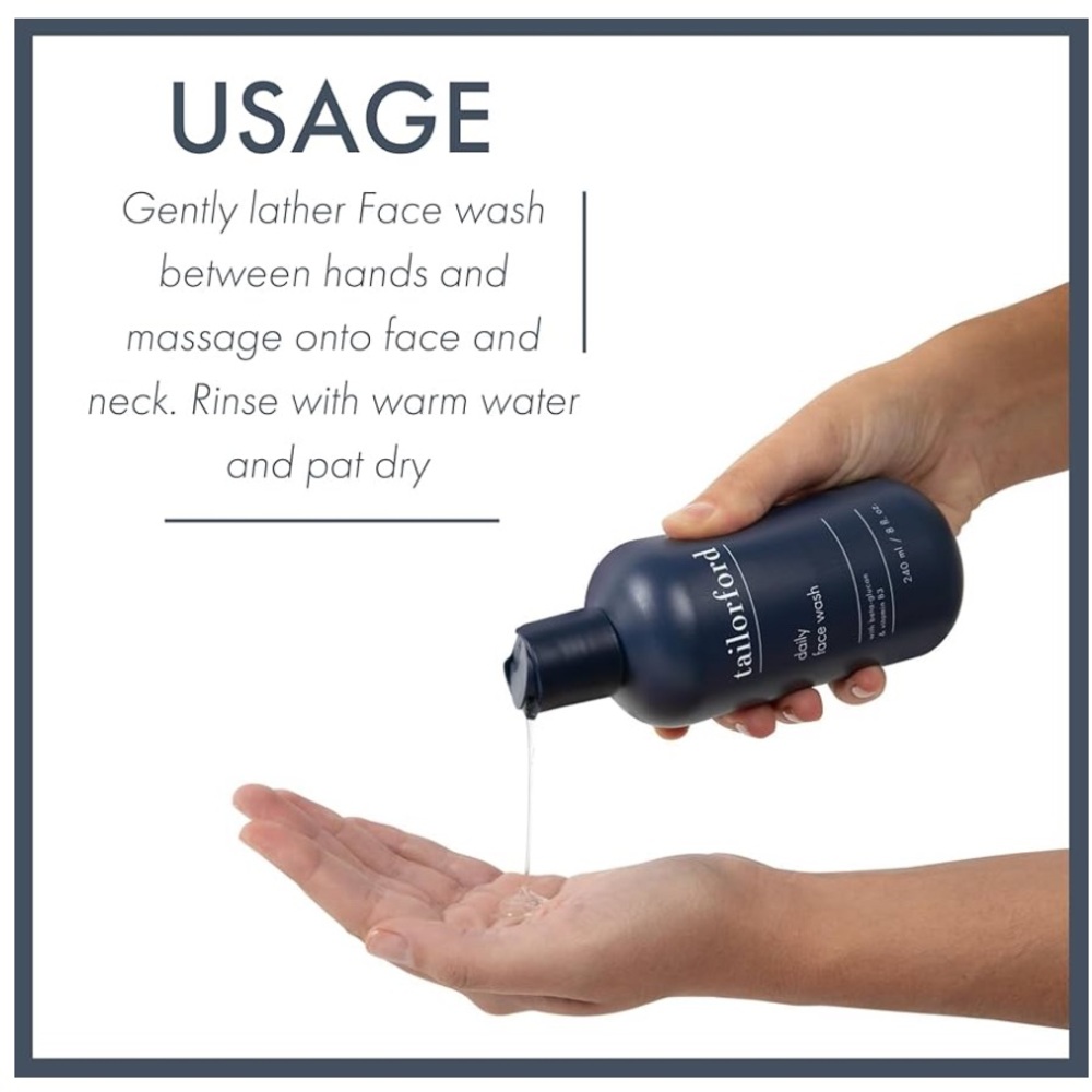 Tailorford Face Wash Hydrating Facial Cleanser with Niacinamide and Beta Glucan - Picture 5 of 8